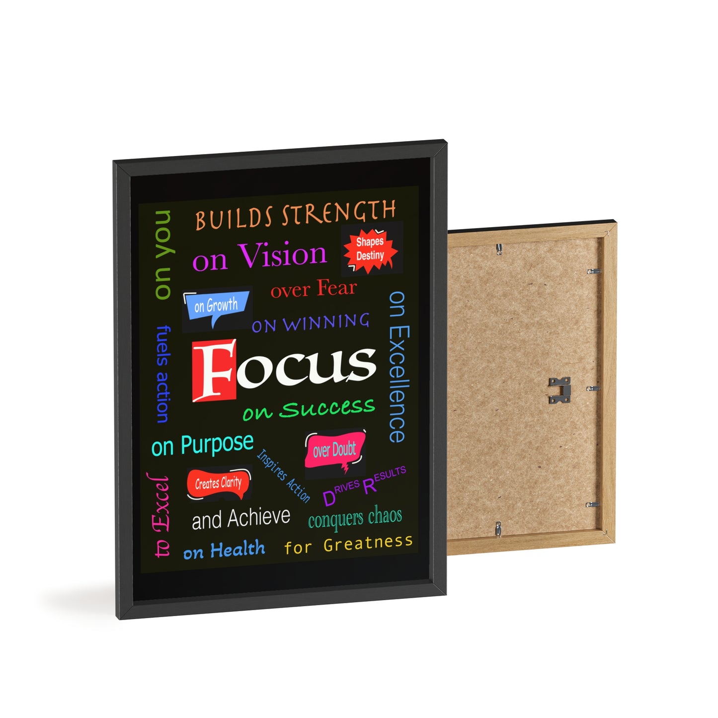Focus Poster with Wooden Frame