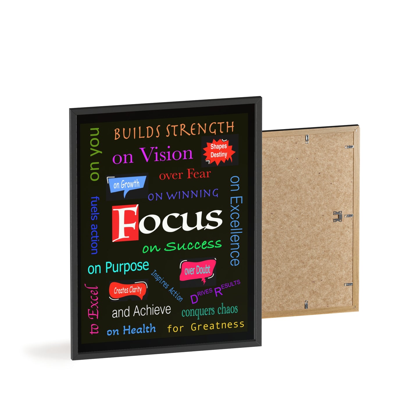 Focus Poster with Wooden Frame