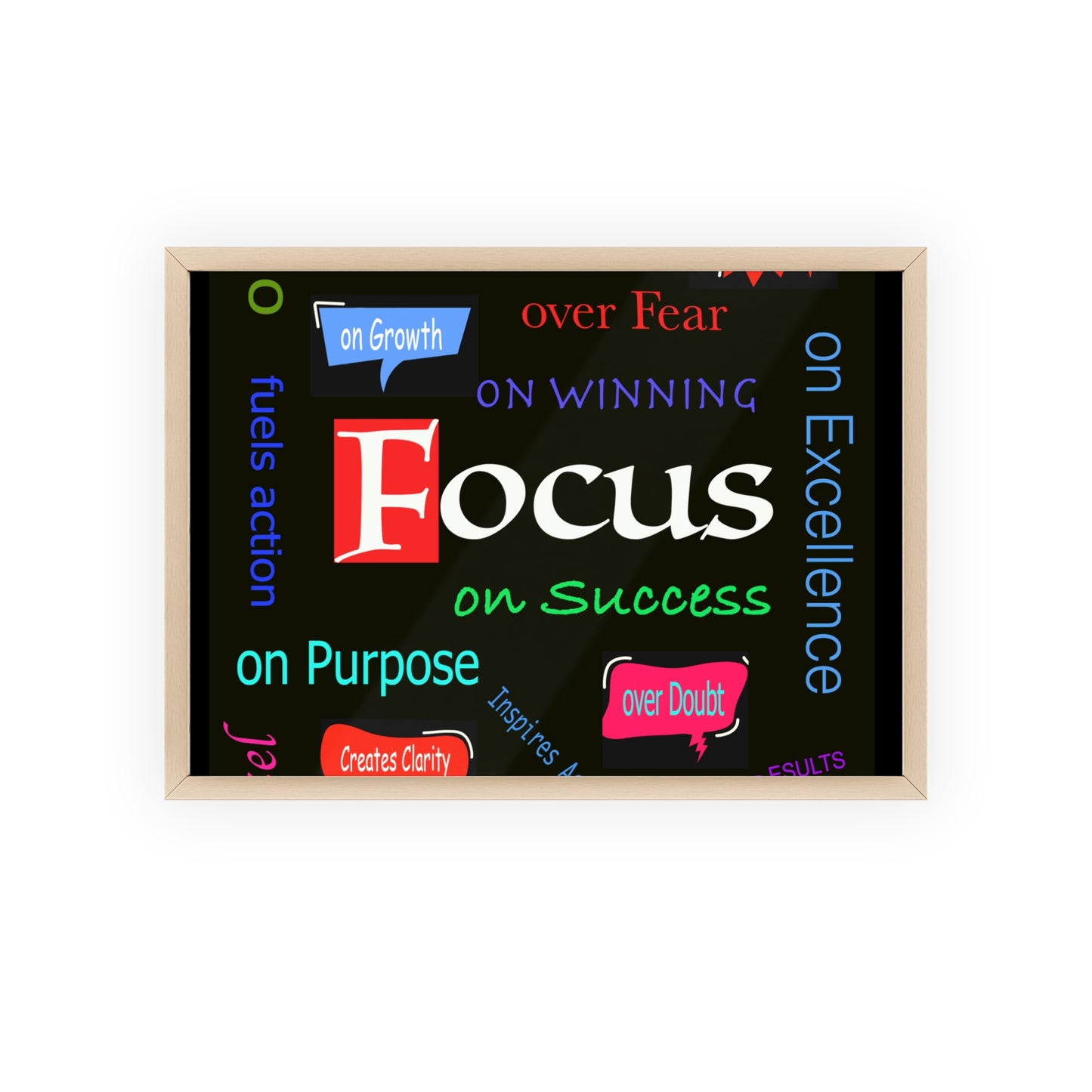 Focus Poster with Wooden Frame