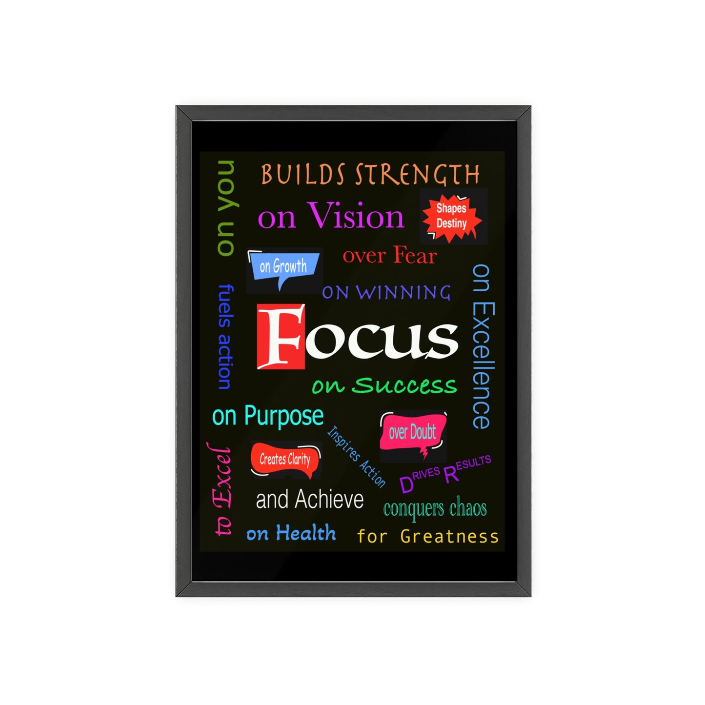 Focus Poster with Wooden Frame