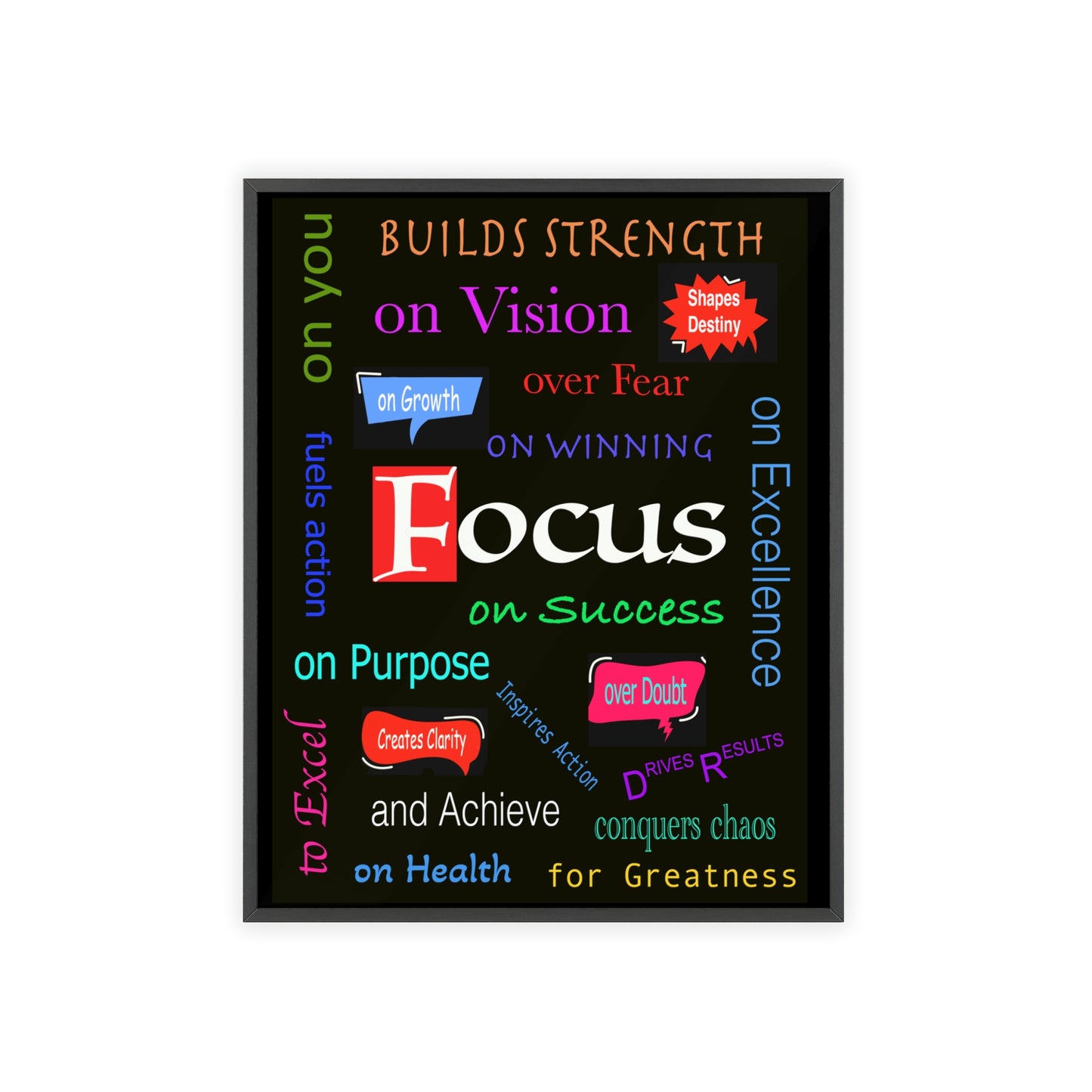 Focus Poster with Wooden Frame
