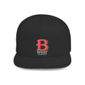B Wear Flat Bill Snapback Hat with Bold 'B' Emblem