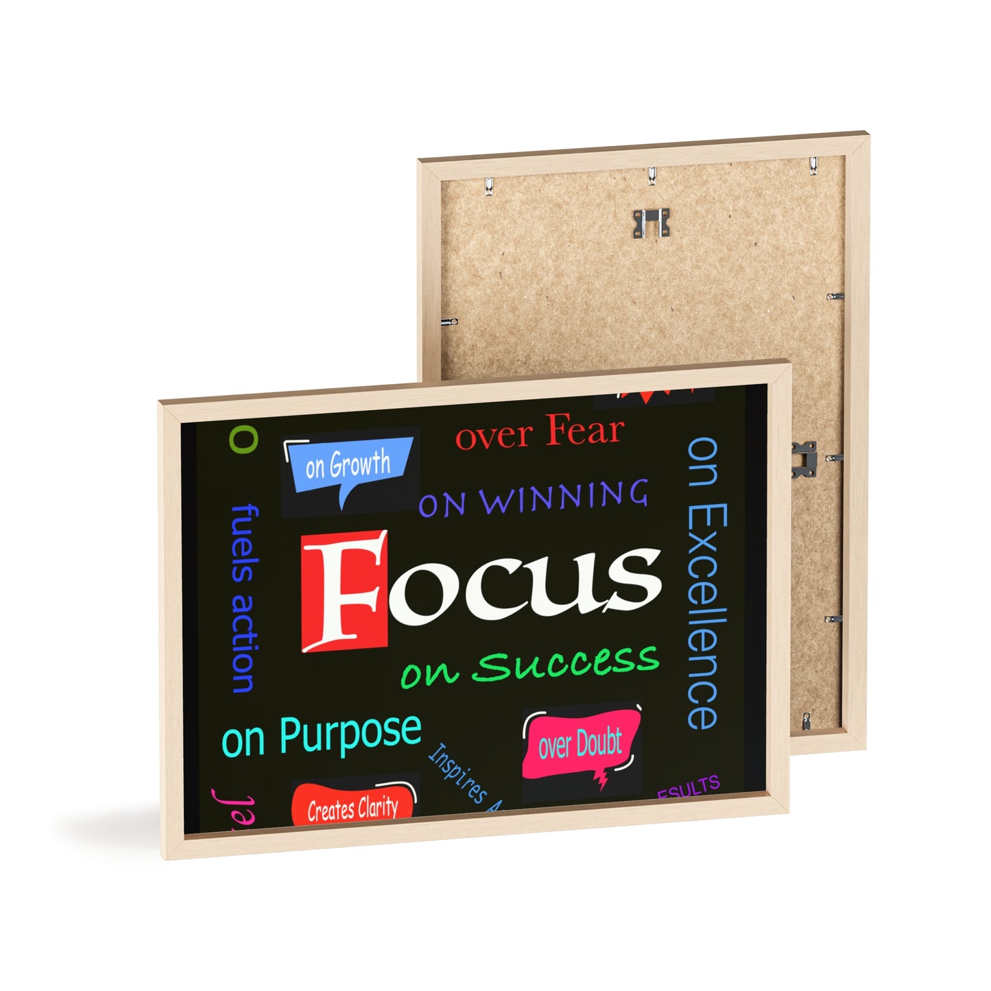 Focus Poster with Wooden Frame