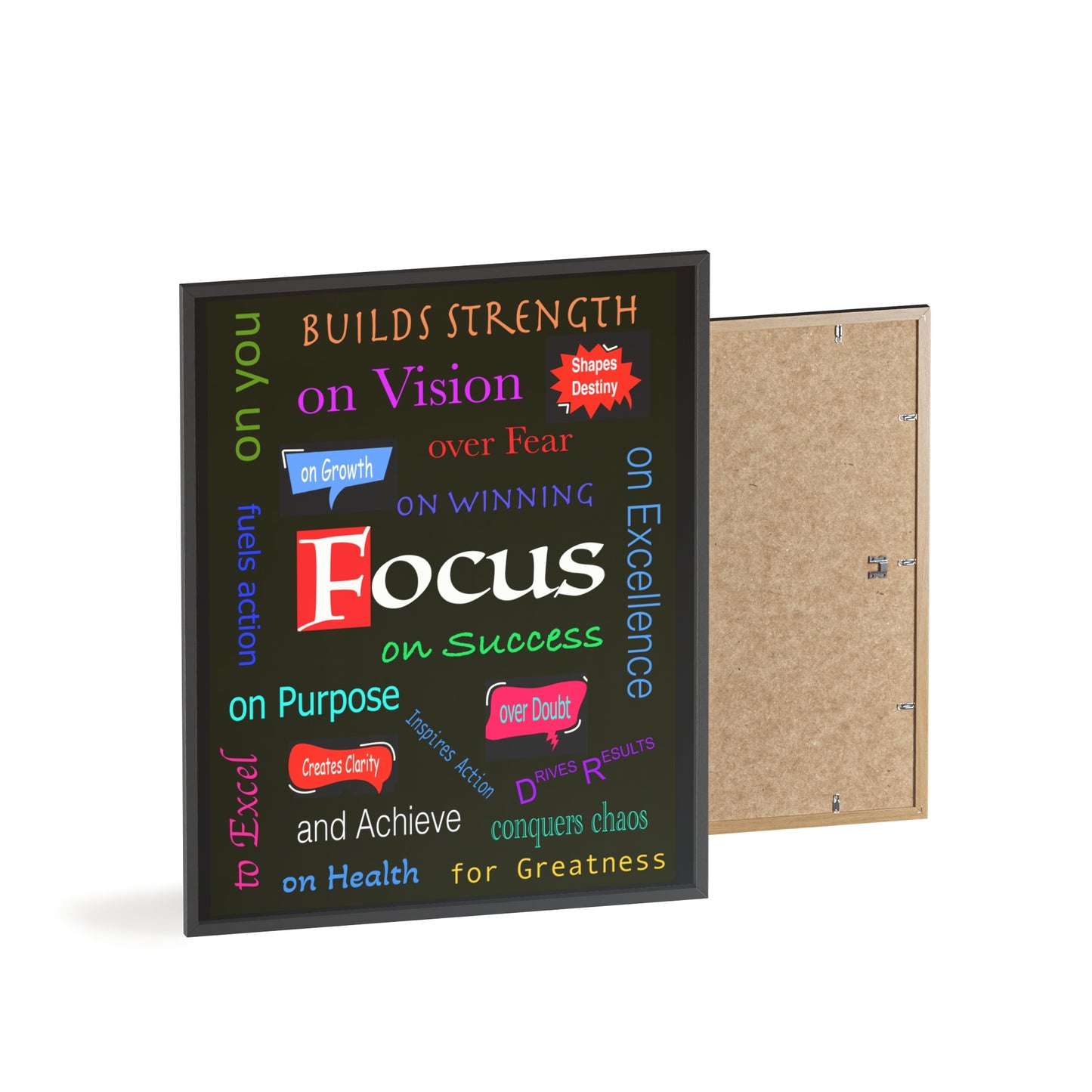 Focus Poster with Wooden Frame