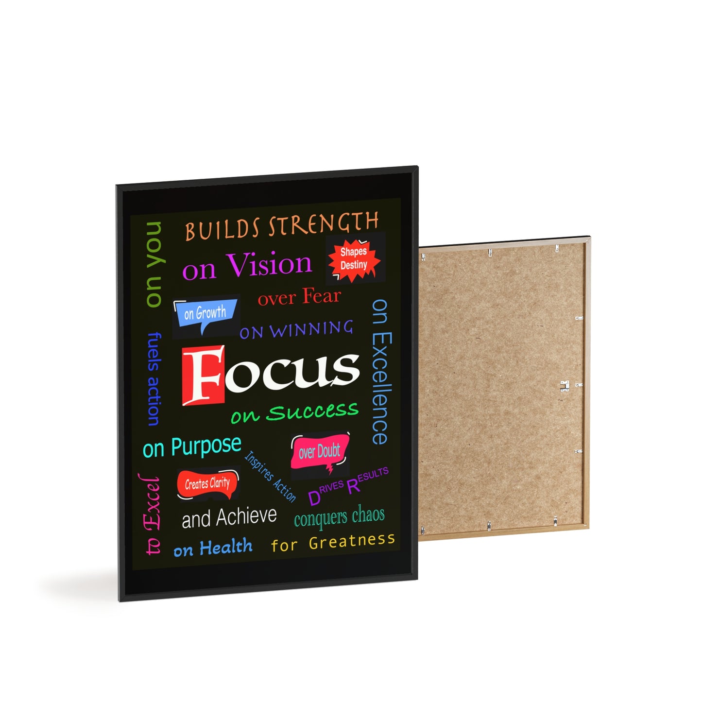 Focus Poster with Wooden Frame
