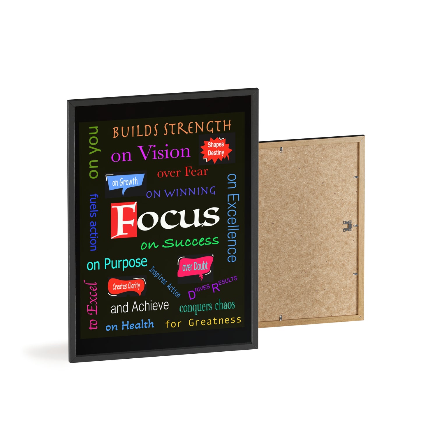 Focus Poster with Wooden Frame